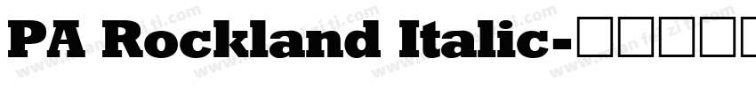 PA Rockland Italic字体转换